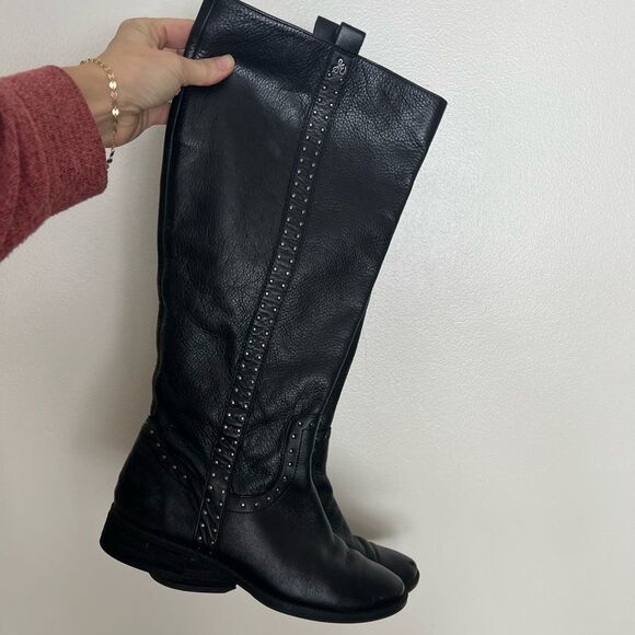 Sam Edelman Prina Black Leather Riding Boots Women’s Size 7.5 - Picture 3 of 15